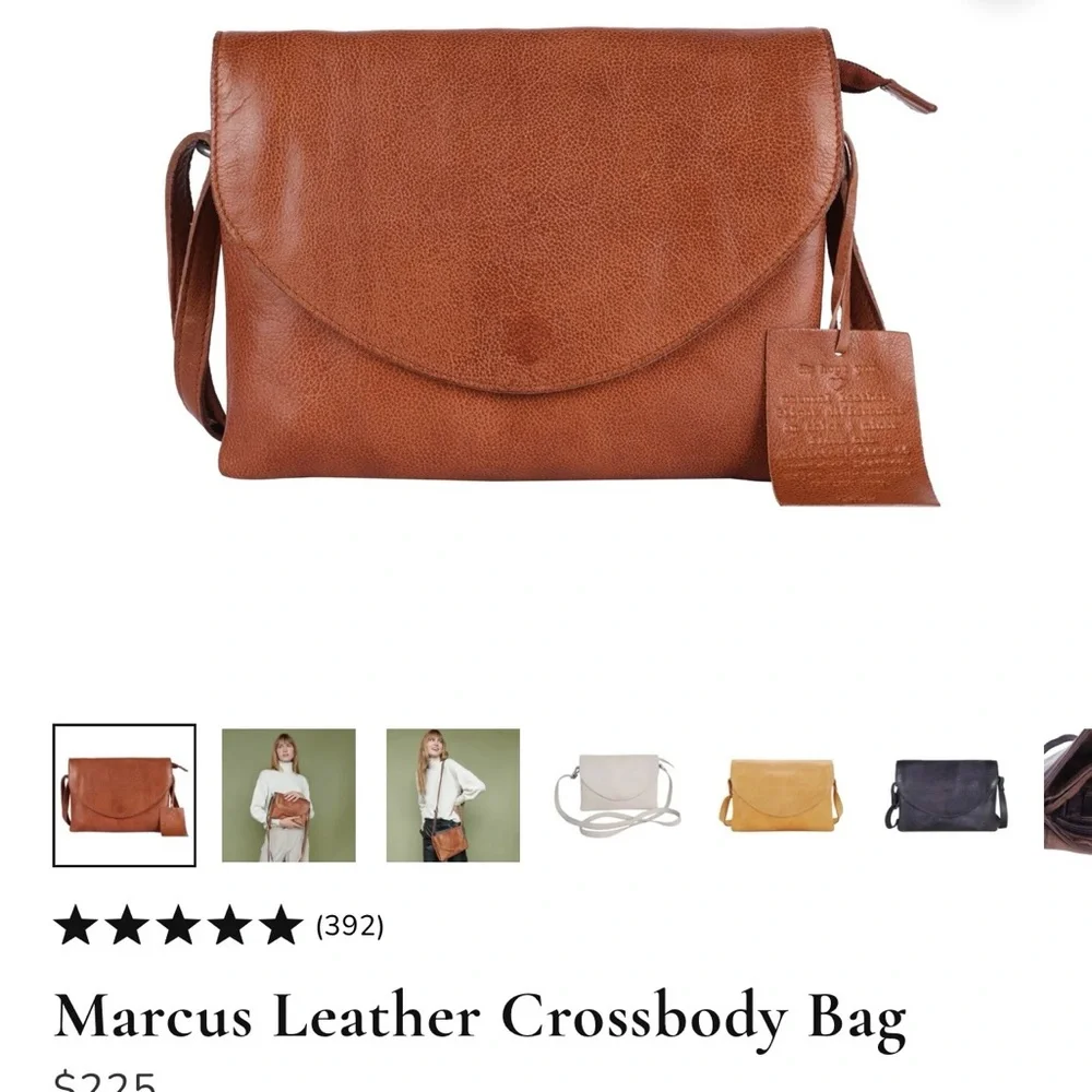 latico Vintage-inspired Brown Leather Crossbody Beautiful purse. - Picture 7 of 9